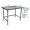 Bk Resources Stainless Steel Work Table Flat Top With Open Base 48"Wx24"D VTTOB-4824 - alternate 6